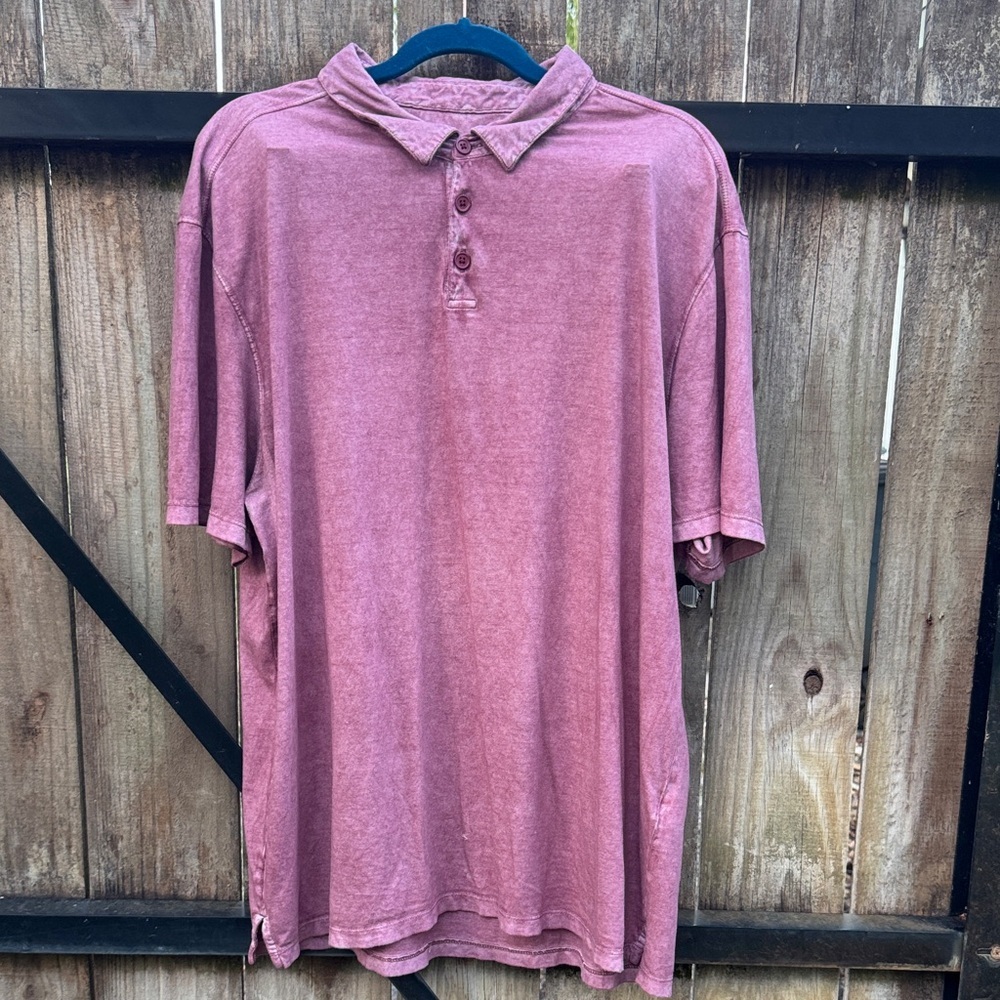 John Varvatos 🌟 USA Gregory Heathered Polo, size XL